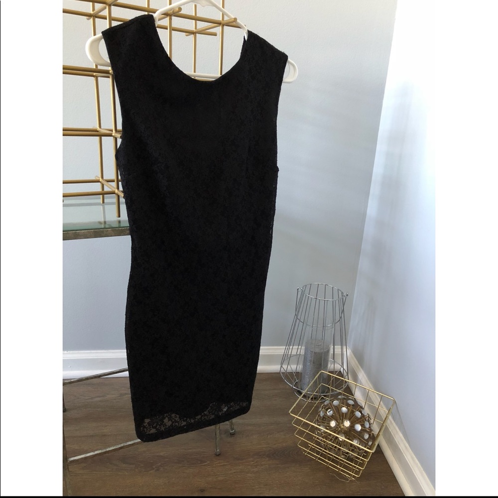 Black lace dress.